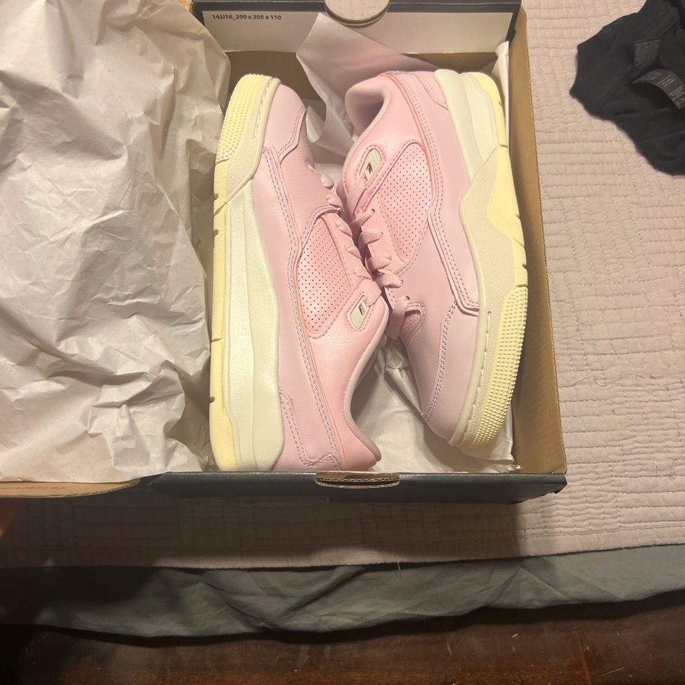 Jordan Flight Court Pink and Cream Sneakers